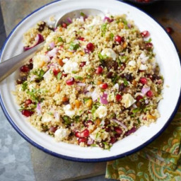 Herby quinoa, feta and pomegranate salad