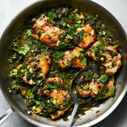 Herby Skillet Chicken With Greens