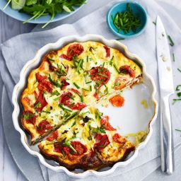 Herby vegetable quiche