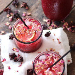 Hibiscus and Rose Ice Tea