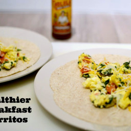 High Fiber Healthier Breakfast Burritos