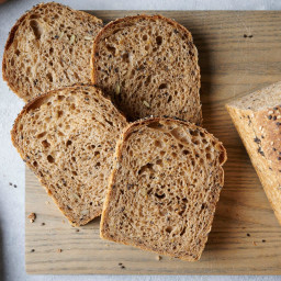 High-fiber seeded sourdough bread recipe