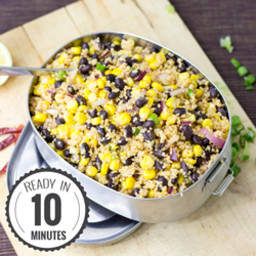 High Protein Black Bean and Corn Summer Salad (10 Minutes, Vegan)