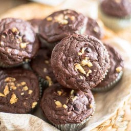High Protein Chocolate and Salted Caramel Muffins