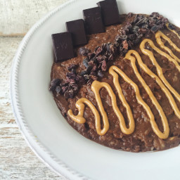 High Protein Peanut Butter Cup Oatmeal [Gluten Free, Dairy Free]