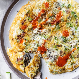 High-Protein Zucchini Omelet for One