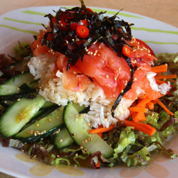 Hoedeopbap - Raw fish with rice and vegetables