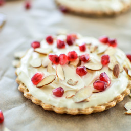 Holiday Mascarpone Tarts with Almonds and Pomegranate