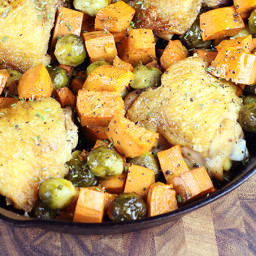 One Pot Roasted Rosemary Chicken with Fall Vegetables