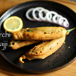 mirchi bajji recipe | mirchi bhajia recipe | mirapakaya bajji recipe