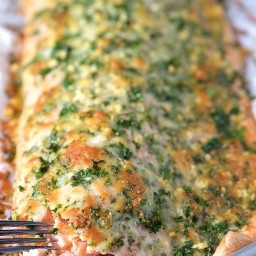 Baked Salmon with Parmesan Herb Crust Recipe