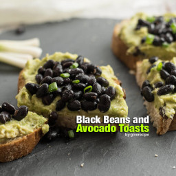 Black Beans and Avocado Toasts