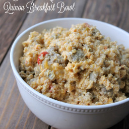 Sausage and Cheese Quinoa Breakfast Bowl