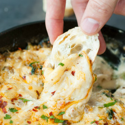 Baked Seafood Dip with Crab, Shrimp, and Veggies!
