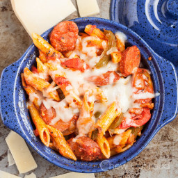 Baked Penne with Sausage and Peppers