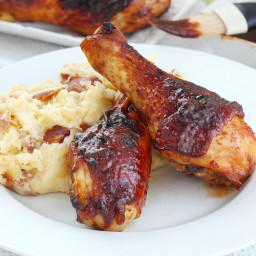 Oven baked glazed chicken drumsticks recipe with step by step photos