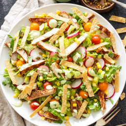 Southwest Chicken Salad with Avocado Lime Dressing