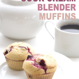 Cranberry Sour Cream Blender Muffins