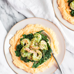 Spicy Shrimp and Kale with Creamy Rutabaga - A Calculated Whisk