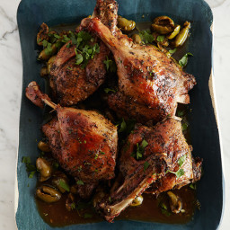 Slow-Cooked Duck with Green Olives and Herbes de Provence