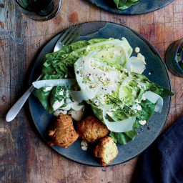 Caesar Salad with  Anchovy Fritters