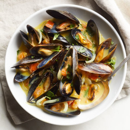 Coconut-Curry Mussels