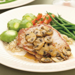 Boneless Pork Chops with Mushrooms and Thyme
