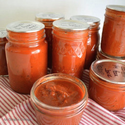 Home Canned Pizza Sauce {from Fresh or Frozen Tomatoes}