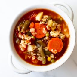 Homemade Alphabet Vegetable Soup