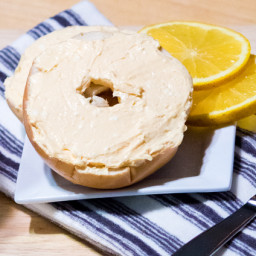 Homemade Bagels with Mimosa Cream Cheese Spread