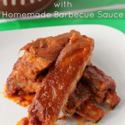 Homemade Barbecue Sauce with Slow Cooker BBQ Ribs