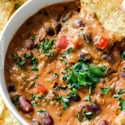 Homemade Cheesy Chili Dip OR Soup!
