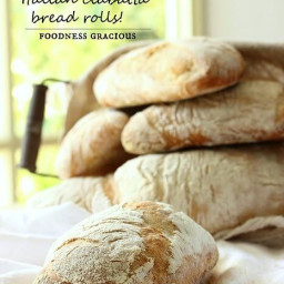 Homemade Ciabatta Bread Rolls