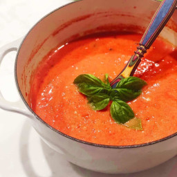 Homemade Creamy Tomato Basil Soup