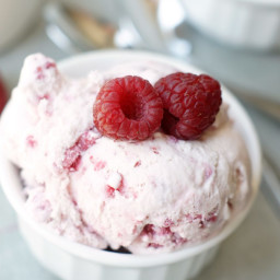 Homemade Fresh Raspberry Ice Cream