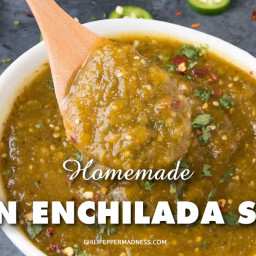 Homemade Green Enchilada Sauce with Roasted Tomatillos - Recipe