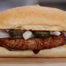 Homemade McDonald's McRib BBQ Sandwich