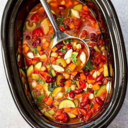 Homemade Minestrone Soup + SLOW COOKER Plus STOVETOP + VIDEO