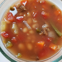 Homemade Minestrone with Beef, Barley and Beans