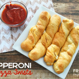 Homemade Pepperoni Pizza Twists made with Crescents
