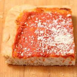 Homemade Philadelphia Tomato Pie-Style Pizza Recipe