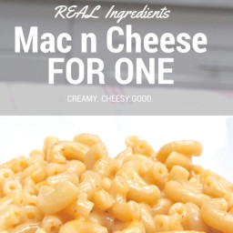 Homemade Single Serve Macaroni and Cheese