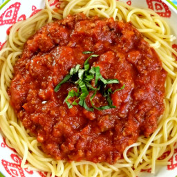 Homemade Spaghetti with Meat Sauce