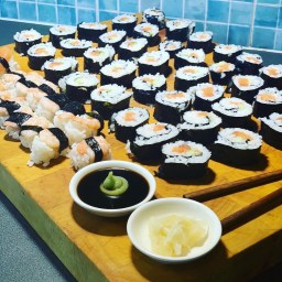 Homemade Sushi with delicious Scottish Salmon