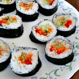 Homemade Vegan Sushi Rolls