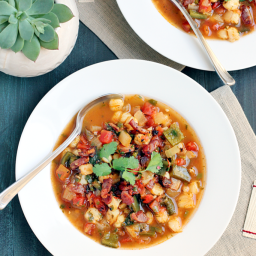 Hominy Stew with Bacon and Poblanos