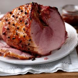 Honey and marmalade-glazed gammon joint