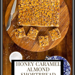 Honey Caramel Almond Shortbread Bars
