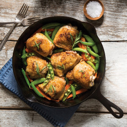 Honey Chicken Thighs with Spring Vegetables