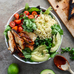 Honey Chipotle Chicken Bowls with Lime Quinoa.